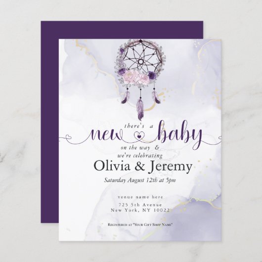 Budget New Baby on Way Lila DreamCatcher (Vorne/Hinten)