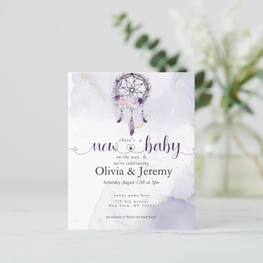 Budget New Baby on Way Lila DreamCatcher (Stehend Vorderseite)