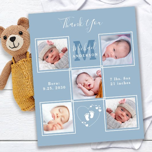 Budget New Baby Vielen Dank Elegante 5 Foto Collag