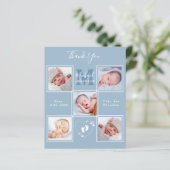 Budget New Baby Vielen Dank Elegante 5 Foto Collag (Stehend Vorderseite)