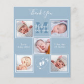 Budget New Baby Vielen Dank Elegante 5 Foto Collag (Vorderseite)