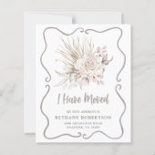 Budget New Home Blush Pink Roses Moving Card (Vorderseite)