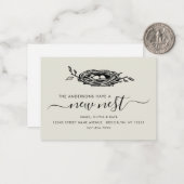 Budget New Nest Zuhause Ändern der Adressenbewegun Mitteilungskarte (Vorderseite/Rückseite Beispiel)