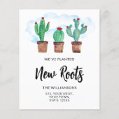 Budget New Roots Moving Announcement Card (Vorderseite)