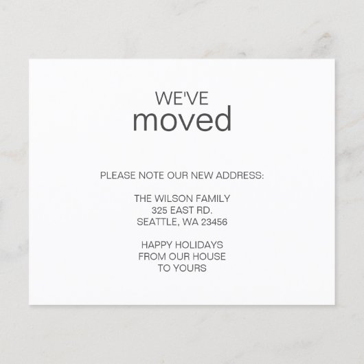 Budget New Year New Zuhause Moving Foto Holiday Ca (Rückseite)