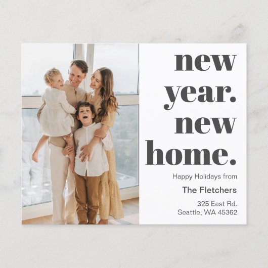 Budget New Year New Zuhause Moving Foto Holiday Ca (Vorderseite)