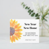 Budget New Zuhause Sunflower Announccard (Stehend Vorderseite)