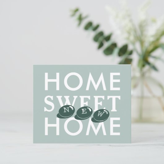Budget New Zuhause Sweet Zuhause Moving Ankündigun (Stehend Vorderseite)