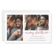 Budget Newlyweds 2 Fotos Frohe Weihnachtskarte