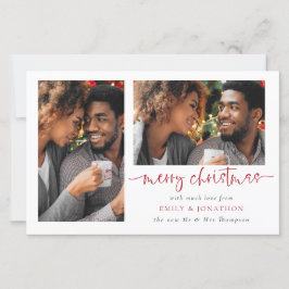 Budget Newlyweds 2 Fotos Frohe Weihnachtskarte