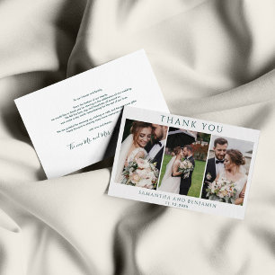 Budget Newlyweds 3 Foto Hochzeit Vielen Dank Mitteilungskarte