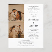 Budget Newlywings 3 Foto W Wedding Reception Flyer (Hinten)