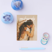 Budget Newlywings 3 Foto W Wedding Reception Flyer (Einzeln)