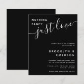 Budget Nichts Extravagant nur Liebe Hochzeit Einla (Vorne/Hinten)