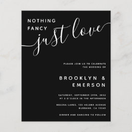 Budget Nichts Extravagant nur Liebe Hochzeit Einla