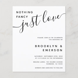 Budget Nichts Extravagant nur Liebe Hochzeit Einla