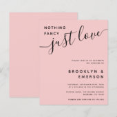 Budget Nichts Extravagant nur Liebe Hochzeit Einla (Vorne/Hinten)