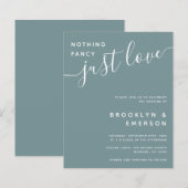 Budget Nichts Extravagant nur Liebe Hochzeit Einla (Vorne/Hinten)