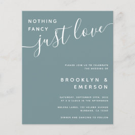 Budget Nichts Extravagant nur Liebe Hochzeit Einla