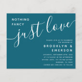 Budget Nichts Extravagant nur Liebe Hochzeit Einla (Vorderseite)