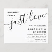 Budget Nichts Extravagant nur Liebe Hochzeit Einla (Vorderseite)