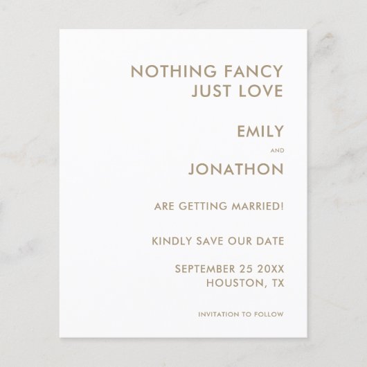 Budget Nichts Extravagant nur Liebe QR Gold Rett D (Vorderseite)