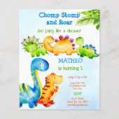 Budget Niedlich Baby Dinosaurier Geburtstagsfeier (Vorderseite)