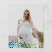 Budget Niedlich Bär Blue Boy Babydusche Einladung (Rückseite)