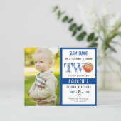 Budget Niedlich Basketball Foto Boy 2. Geburtstag (Stehend Vorderseite)