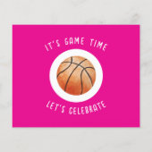 Budget Niedlich Basketball Foto Girl 1. Geburtstag (Rückseite)