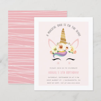 Budget Niedlich Blush Magical Unicorn Geburtstagsp