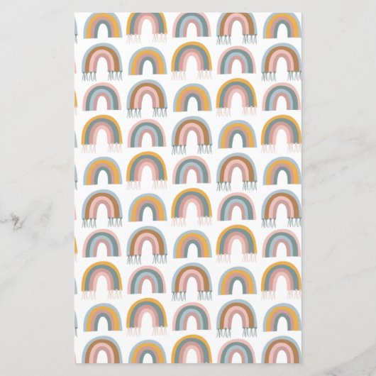 Budget Niedlich Boho Rainbow Simple Baby Shower Ei (Rückseite)