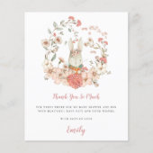 Budget Niedlich Bunny Coral Baby Dusche Vielen Dan (Vorderseite)