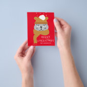 Budget Niedlich Cat Red Christmas Card Flyer (Gruppe)