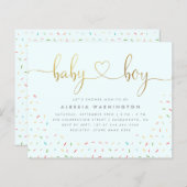 Budget Niedlich Confetti Sprinkle Gold Boy Baby Du (Vorne/Hinten)