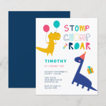 Budget Niedlich Dinosaurier Geburtstag Farbige Par