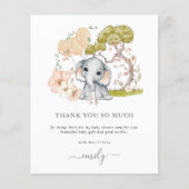 Budget Niedlich Elephant Baby Dusche Vielen Dank (Vorderseite)