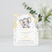 BUDGET Niedlich Elephant Yellow Balloons Babydusch (Stehend Vorderseite)