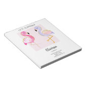 BUDGET Niedlich Flamingo Girly Einladung Notizblock (angewinkelt)