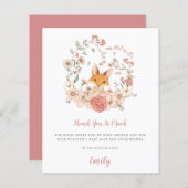 Budget Niedlich Fox Coral Baby Dusche Vielen Dank (Vorne/Hinten)