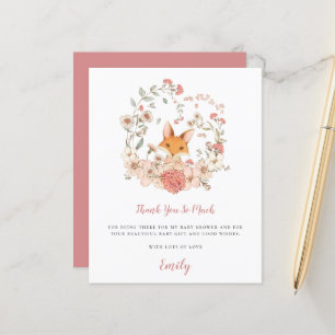 Budget Niedlich Fox Coral Baby Dusche Vielen Dank