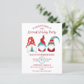 Budget Niedlich Gnoma Weihnachtsfeier Einladung (Stehend Vorderseite)