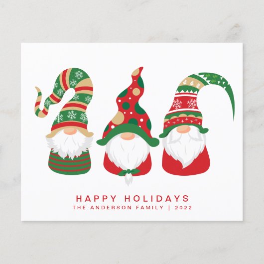 Budget Niedlich Gnoma Weihnachtskarte (Vorderseite)