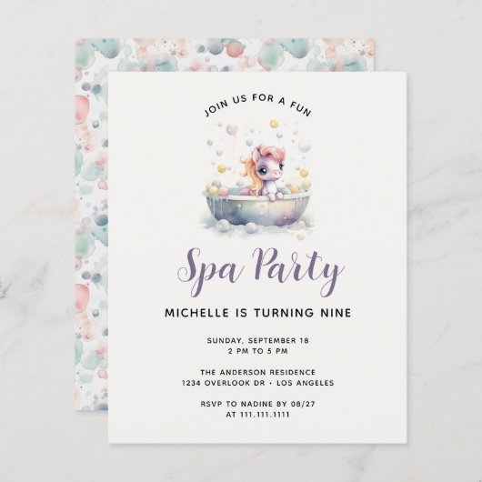 Budget Niedlich Pastel Pony Wellness-Center Day Ki (Vorne/Hinten)