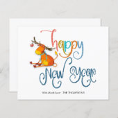 Budget Niedlich Rentier Glitzer Happy New Year Car (Vorne/Hinten)