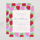 Budget Niedlich Rosa Blaue Erdbeere Frucht Babydus (Vorne/Hinten)