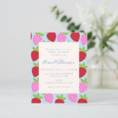 Budget Niedlich Rosa Blaue Erdbeere Frucht Babydus (Stehend Vorderseite)