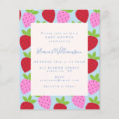 Budget Niedlich Rosa Blaue Erdbeere Frucht Babydus (Vorderseite)