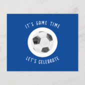 Budget Niedlich Soccer Foto 2. Geburtstag Einladun (Rückseite)