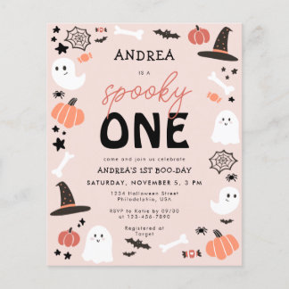 Budget Niedlich Spooky ein Halloween erster Geburt Flyer